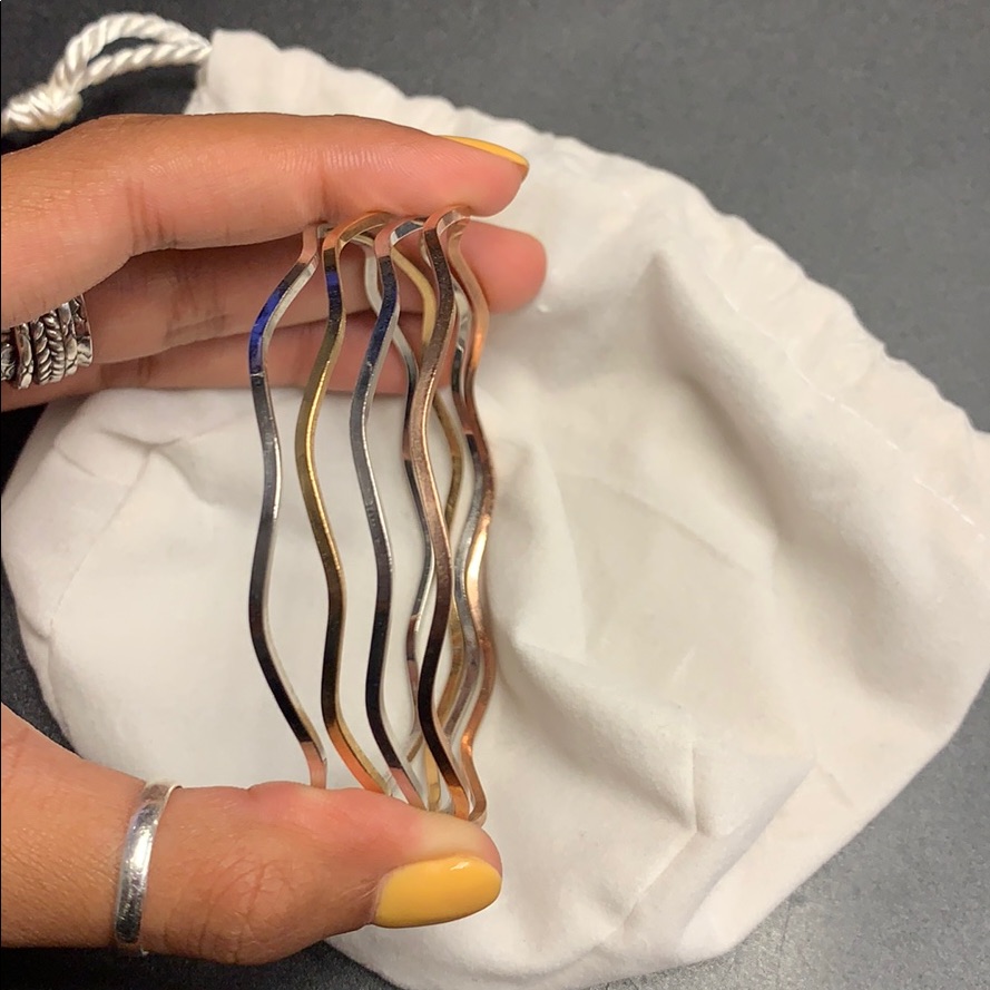 Wavy Bangle Bracelets